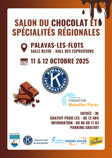 Affiche salon chocolat kiwanis 2025