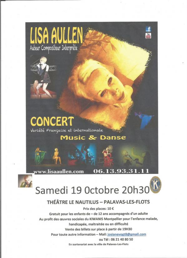 Concert lisa aullen 19 octobre